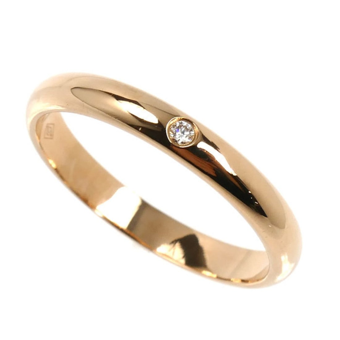 CARTIER 18KPG Pink Gold 1895 Wedding Ring with 1 Diamond, B4088250, 50 Diamonds, 2.2g, Women's: --- Catalog ---Category: SizeUS Size: 5.5Brand Size: 50Category: DesignType: Band ringStone: DiamondGender: WomenMaterial: Pink gold (18K)Category: GeneralMPN: B4088250Brand: CartierCountry of Origin: