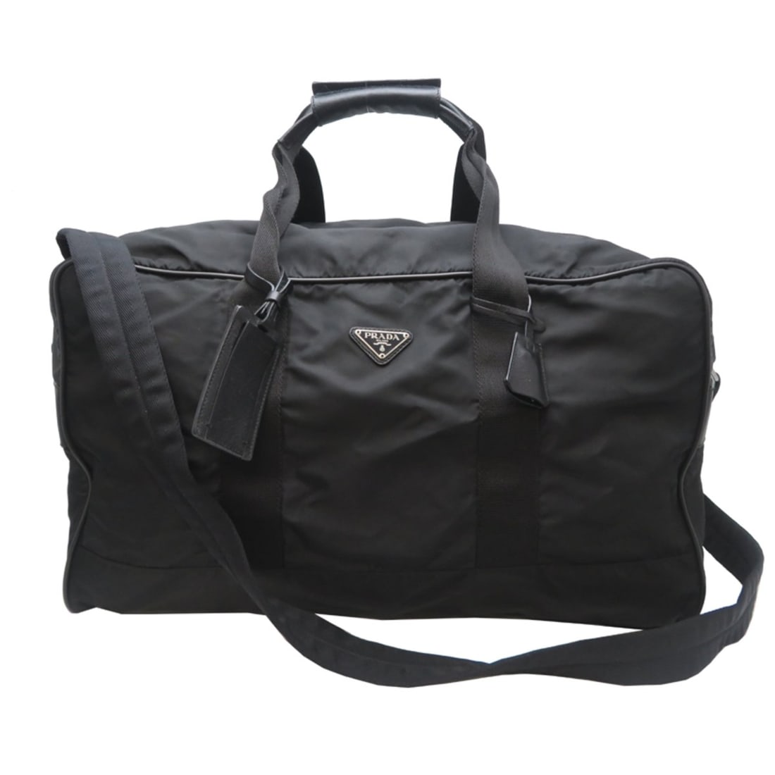 Prada Women's and Men's Boston Bag V70 Nylon Nero (Black) (1 of 10)