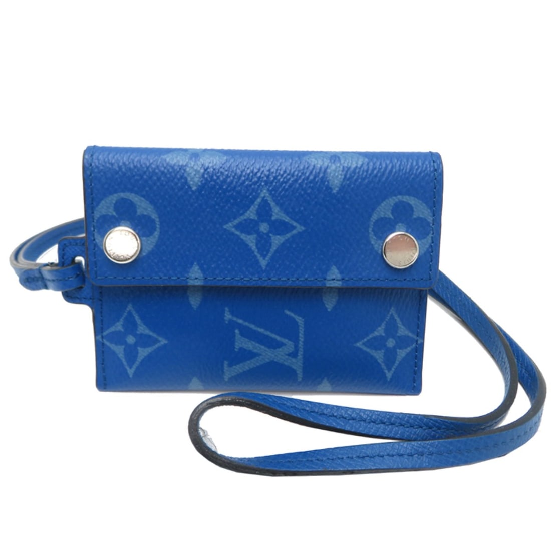 Louis Vuitton Porte Carte On Strap Women's/Men's M83154 Taiga Rama Blue: --- Catalog ---Category: SizeSize (HxWxD): 7.5cm x 10.3cm / 2.95'' x 4.05''Category: DesignType: Coin purse/coin caseColor: BlueGender: Men,WomenMaterial: Taigarama Category: GeneralMPN: M83154Brand: