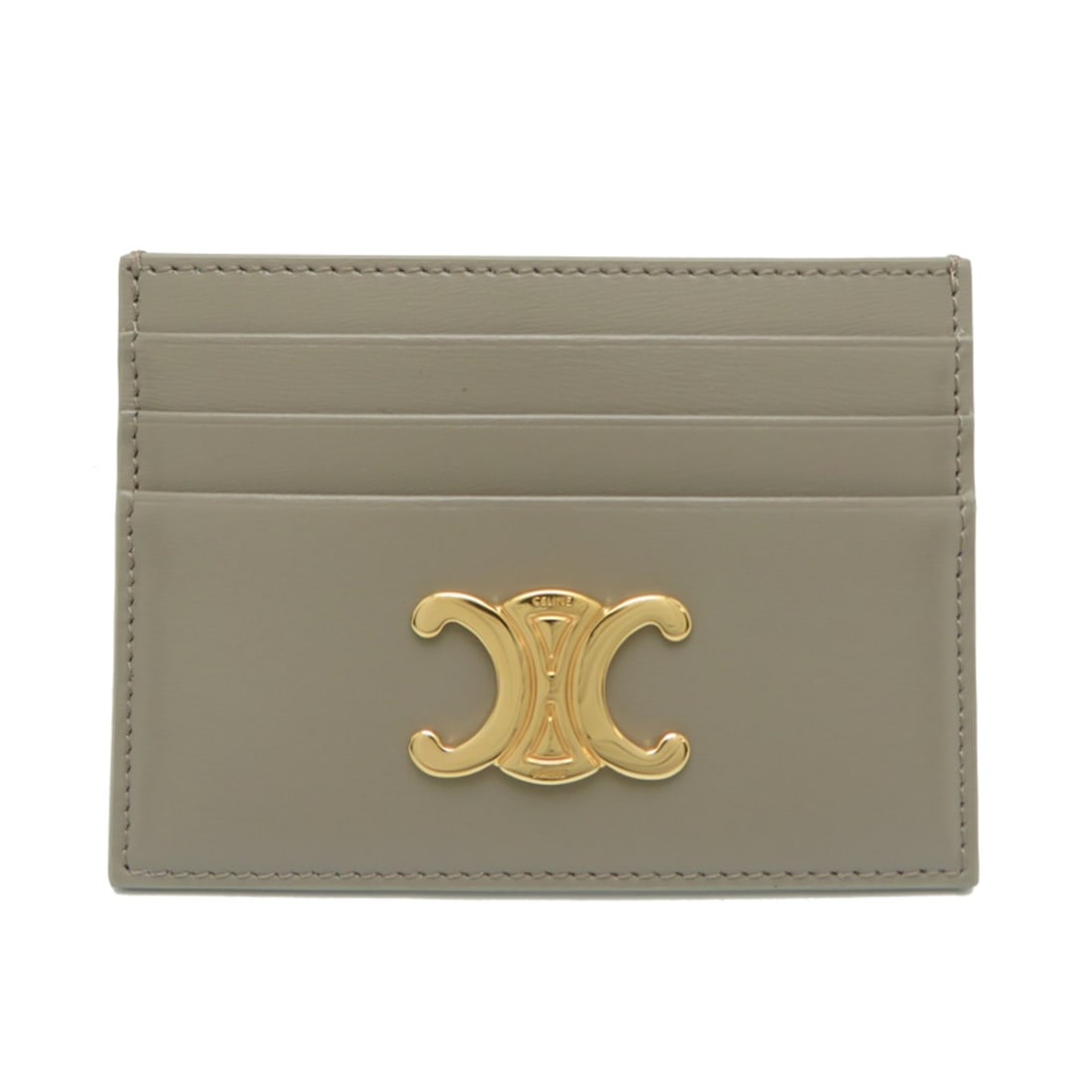 Celine Triomphe Women's Business Card Case 10L833DPV.18GT in Shiny Calfskin, Greige: --- Catalog ---Category: DesignType: Card caseColor: GrayishGender: WomenMaterial: Leather Leather/Fur Type: CalfskinCategory: GeneralMPN: 10L833DPV.18GTBrand: CelineCountry of Origin: ItalyCategory: