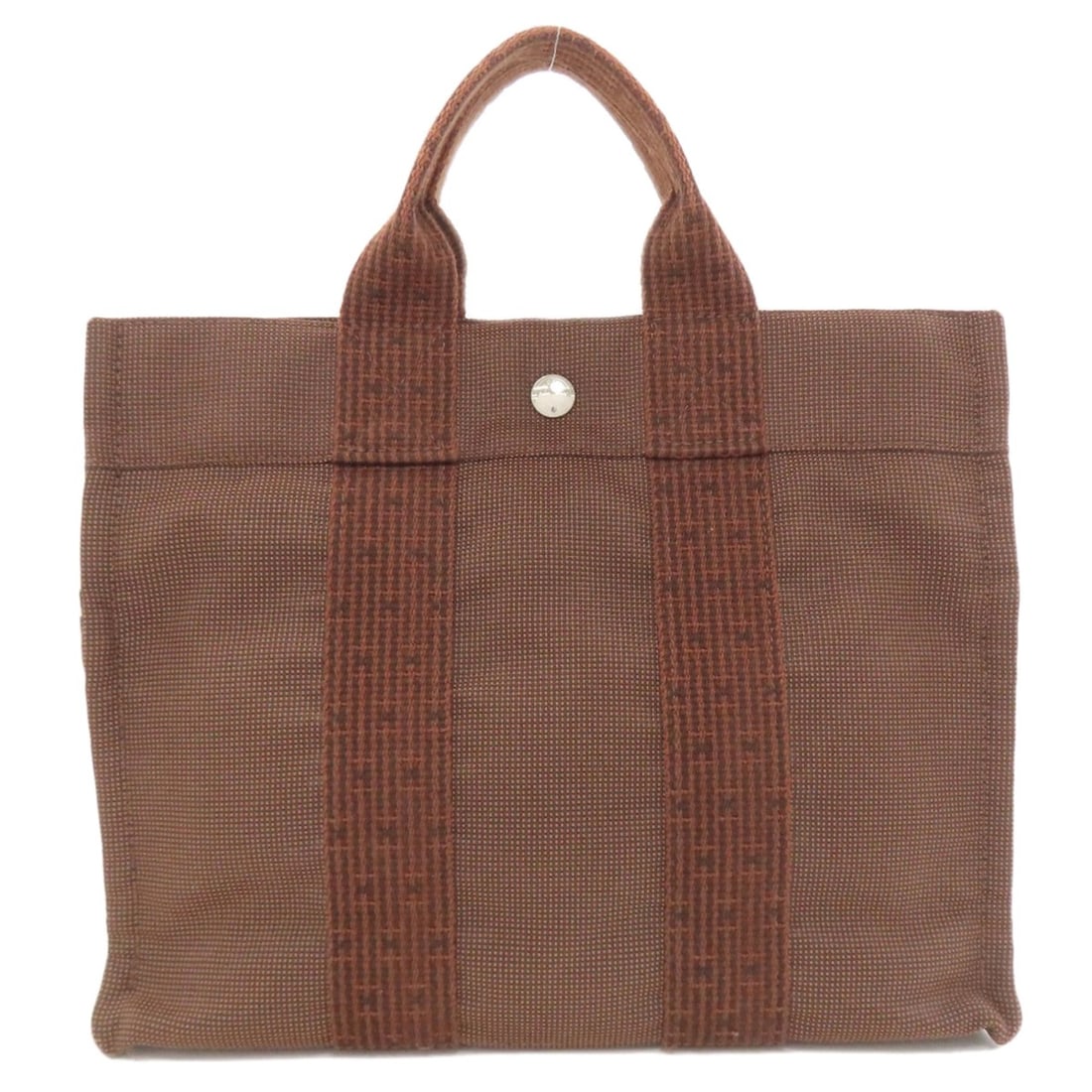 Hermes Air Line PM Handbag Canvas Women's HERMES: --- Catalog ---Category: SizeSize (HxWxD): 24cm x 30cm x 8cm / 9.44'' x 11.81'' x 3.14''Category: DesignType: HandbagColor: BrownGender: WomenMaterial: Canvas Category: GeneralBrand: Hermes--- Item