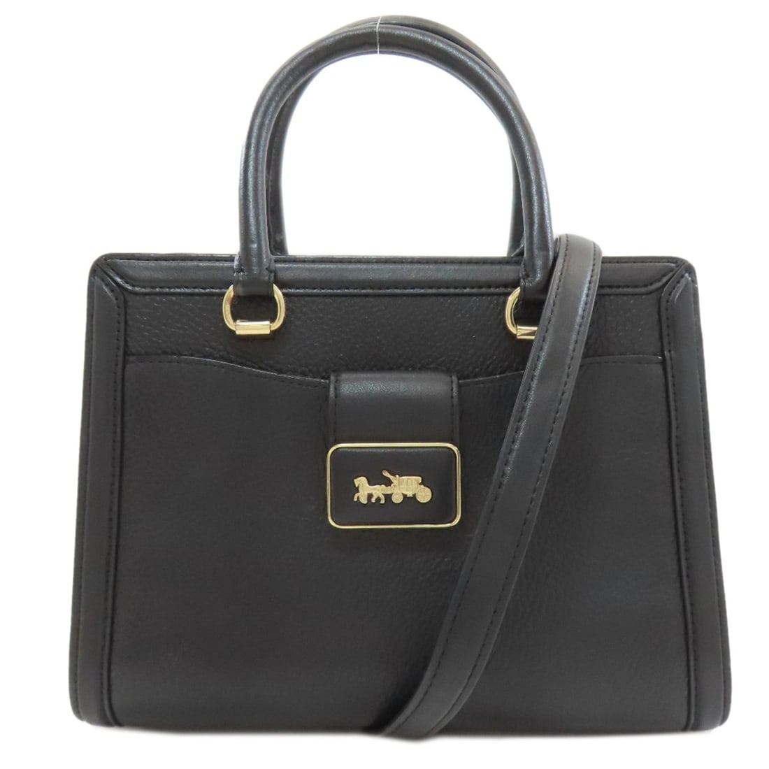 Coach CC141 Grace Carryall 2-Way Handbag Leather Women's COACH: --- Catalog ---Category: SizeSize (HxWxD): 18cm x 23.5cm x 11.5cm / 7.08'' x 9.25'' x 4.52''Category: DesignType: HandbagColor: BlackGender: WomenMaterial: Leather Category: GeneralMPN: CC141Brand: