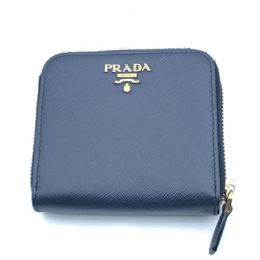 PRADA 1ML522 Round Bifold Wallet Navy Prada (1 of 9)