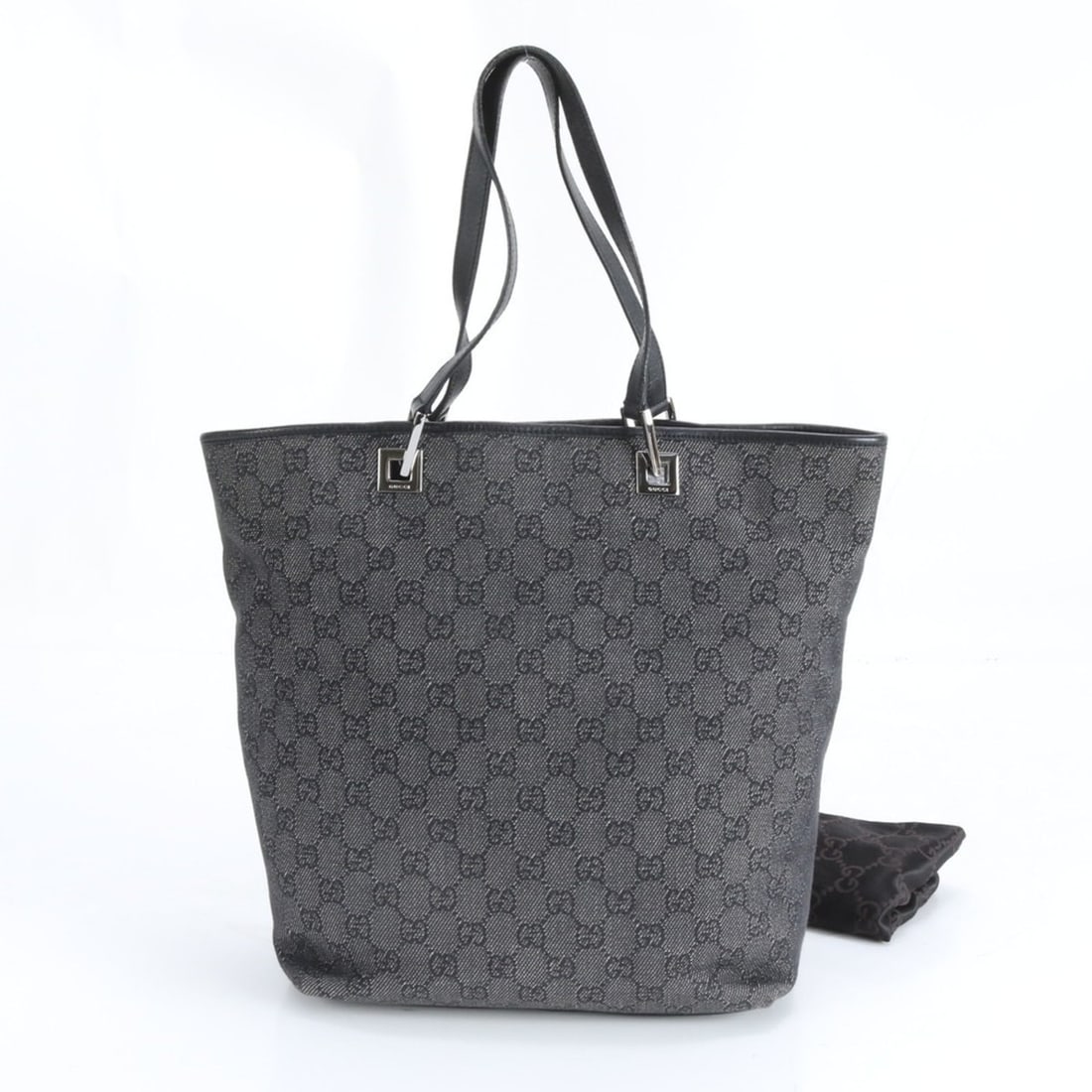 Gucci GG Canvas 31243 Leather Tote Bag Shoulder Black Women's (1 of 9)