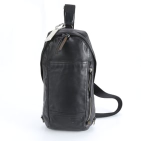 Coach 70617 Leather Body Bag, Waist Pouch, Shoulder Black, Men's
