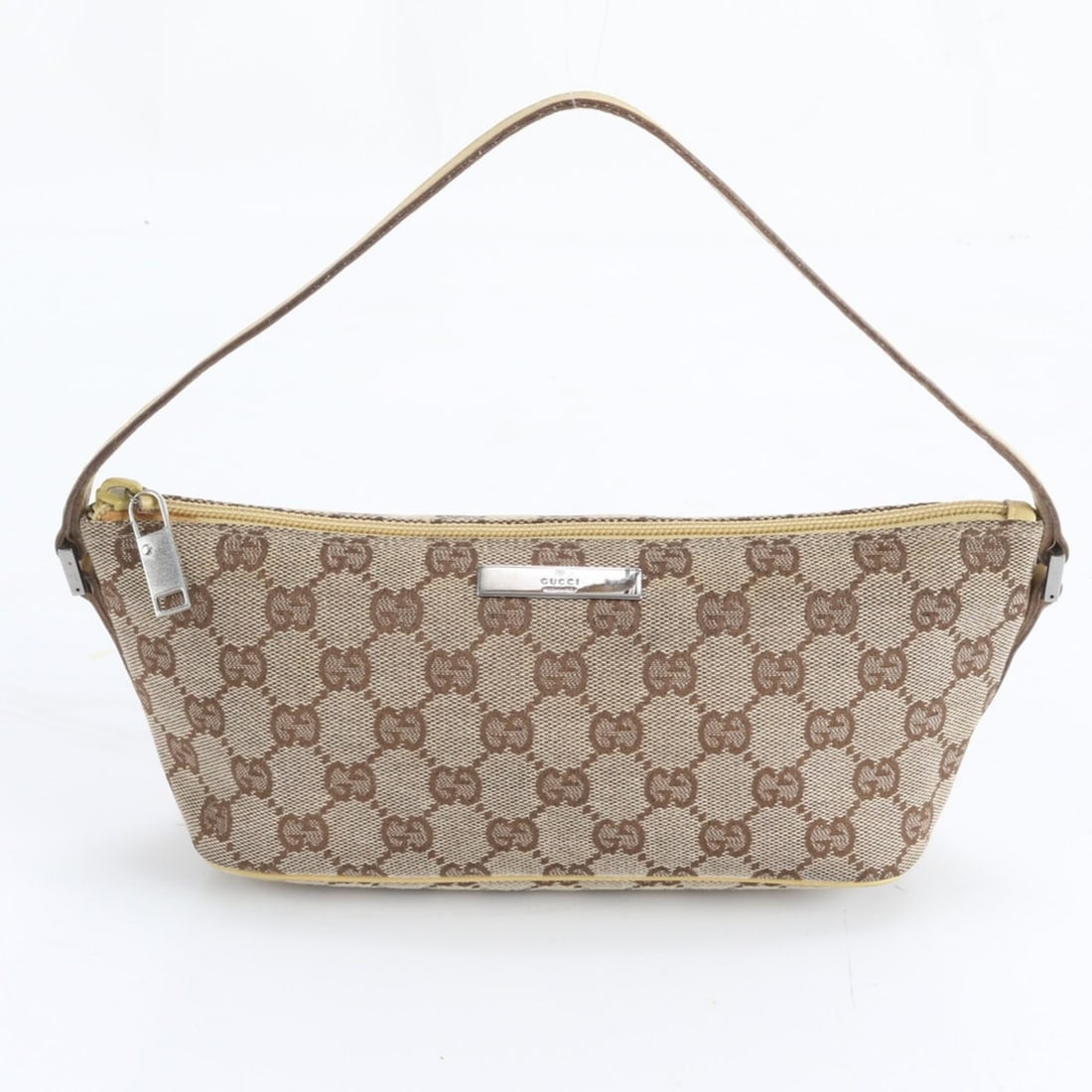 Gucci GG Canvas 07198 Leather Handbag with Pouch, Brown, Women's: --- Catalog ---Category: SizeSize (HxWxD): 11cm x 22cm x 9cm / 4.33'' x 8.66'' x 3.54''Handle Length: 40cm / 15.74''Category: DesignType: Handbag, PouchColor: Brown, YellowGender: WomenMaterial: GG ca