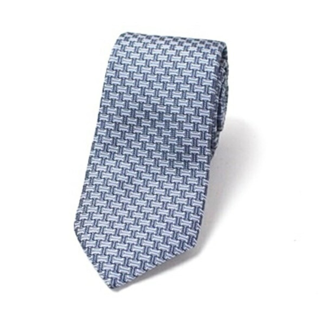 Hermes silk tie, H pattern, slim fit, for men (1 of 7)