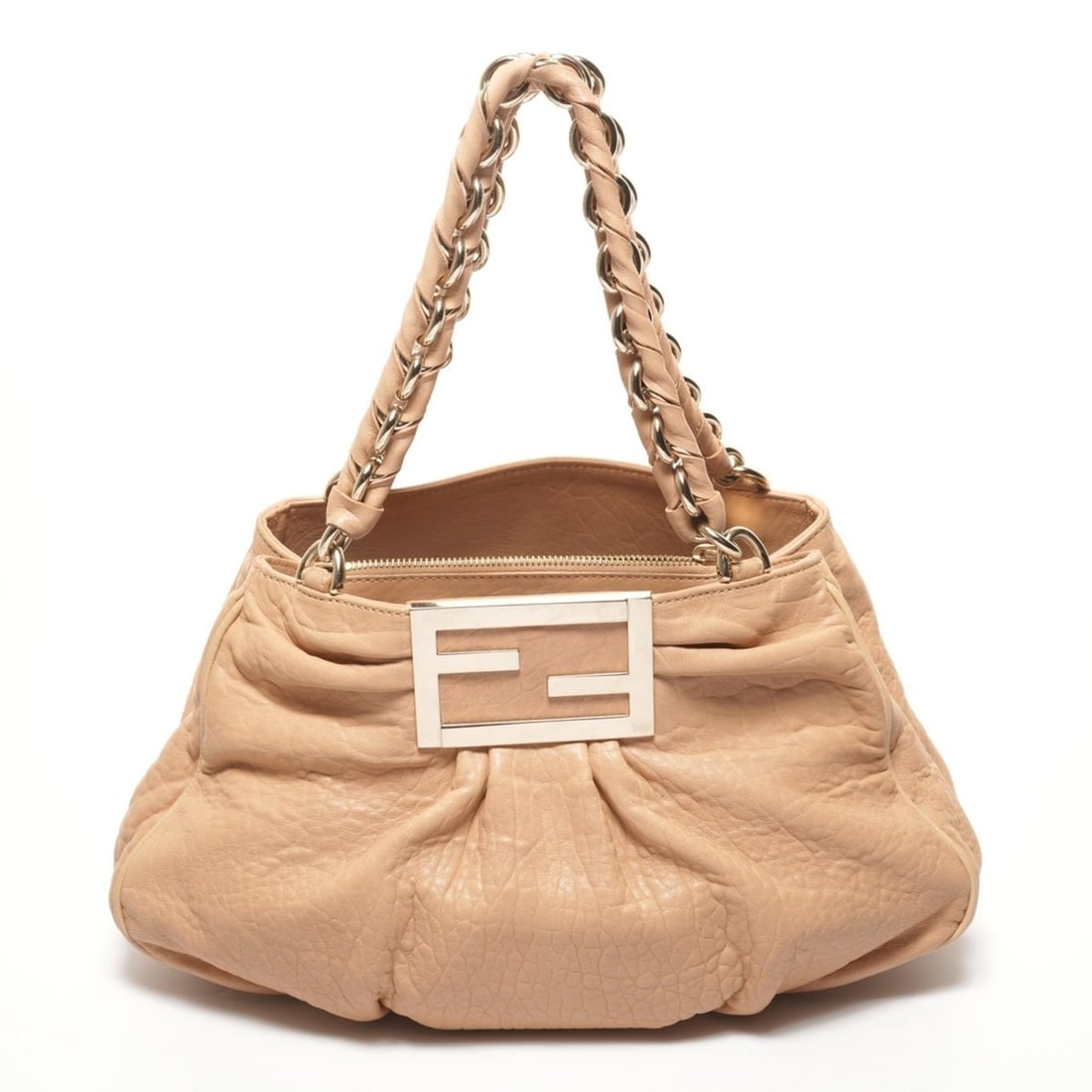 FENDI Mia Mamma Leather Chain Bucket One-Shoulder Shoulder Bag, Brown, WS25641: --- Catalog ---Category: SizeSize (HxWxD): 22cm x 35cm x 9cm / 8.66'' x 13.77'' x 3.54''Strap Length: 42cm / 16.53''Category: DesignType: Shoulder bagColor: BrownGender: WomenCategory: GeneralBrand: F