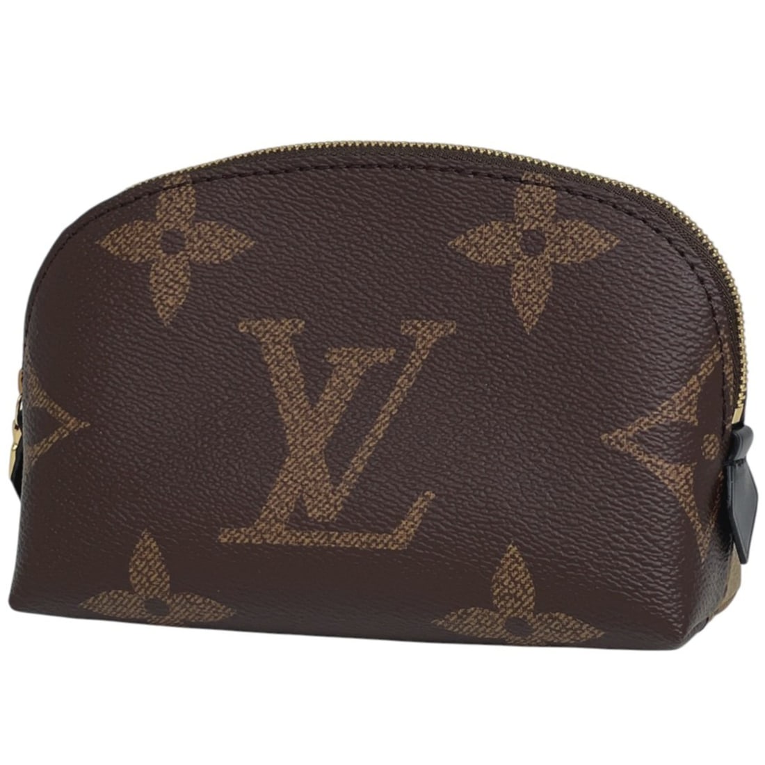 Louis Vuitton Cosmetic PM Pochette, Giant Makeup Pouch, Monogram Reverse, Brown, M11249, Women's: --- Catalog ---Category: SizeSize (HxWxD): 11cm x 17cm x 6cm / 4.33'' x 6.69'' x 2.36''Category: DesignType: Pochette, PouchColor: BrownGender: WomenMaterial: Monogram Category: GeneralBrand: Louis Vu