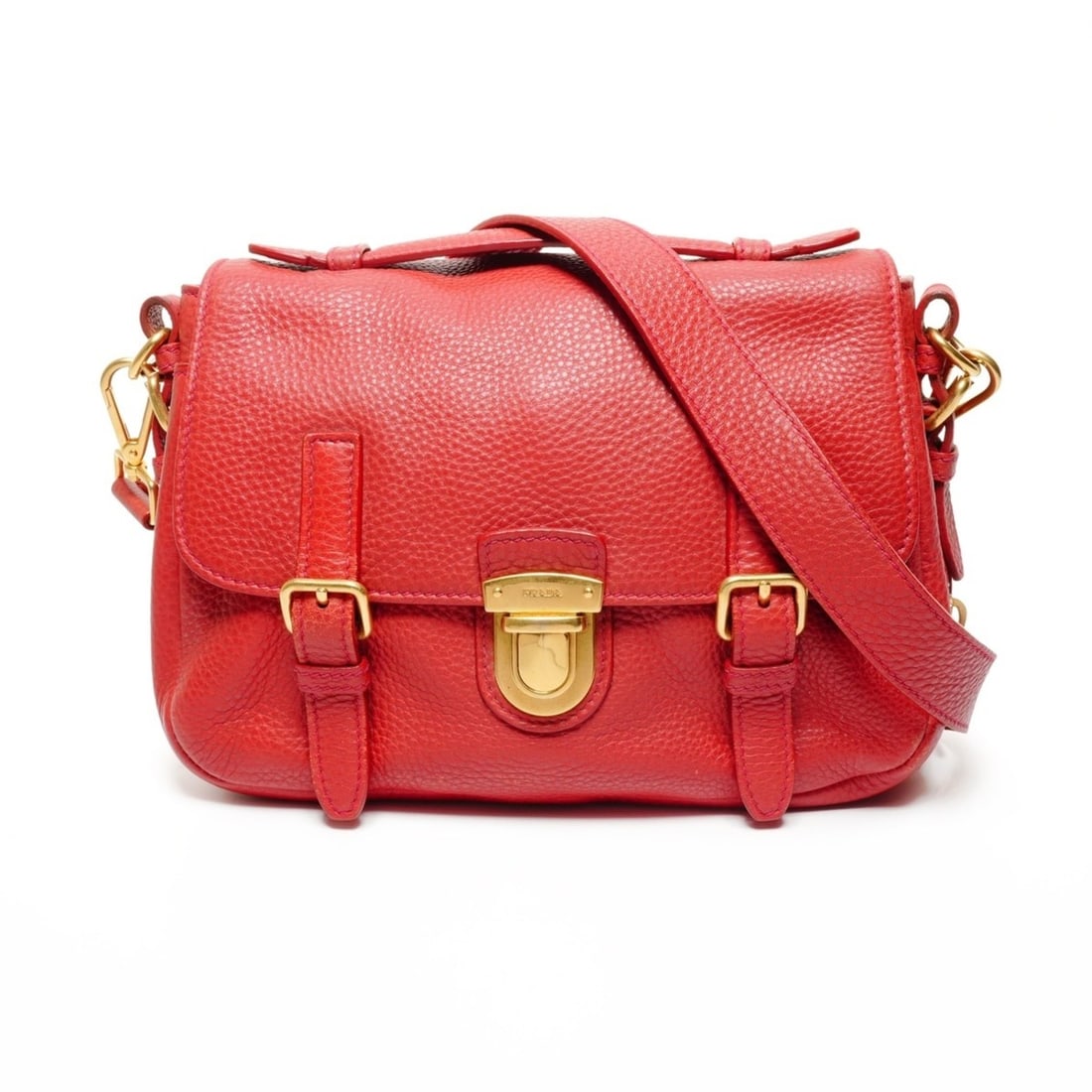 Prada Vitello Dino Leather Shoulder Bag, Red, WS25557: --- Catalog ---Category: SizeHandle Drop: 4.00cm / 1.57''Size (HxWxD): 20cm x 28cm x 8cm / 7.87'' x 11.02'' x 3.14''Strap Length: 110cm - 120cm / 43.3'' - 47.24''Category: DesignType: Shoulder bagColo