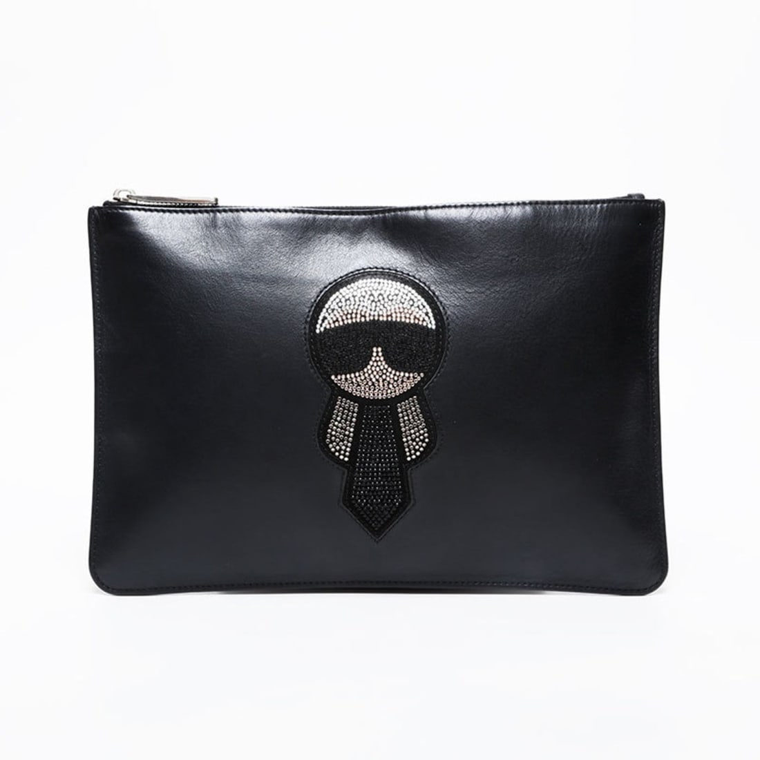 Fendi Karl Lagerfeld Rhinestone Clutch Bag, Black, WS21445: --- Catalog ---Category: SizeSize (HxWxD): 20cm x 29.5cm x 3.00mm / 7.87'' x 11.61'' x 0.11''Category: DesignType: Clutch bagColor: BlackGender: Women,MenMaterial: Rhinestone Category: GeneralBrand: F