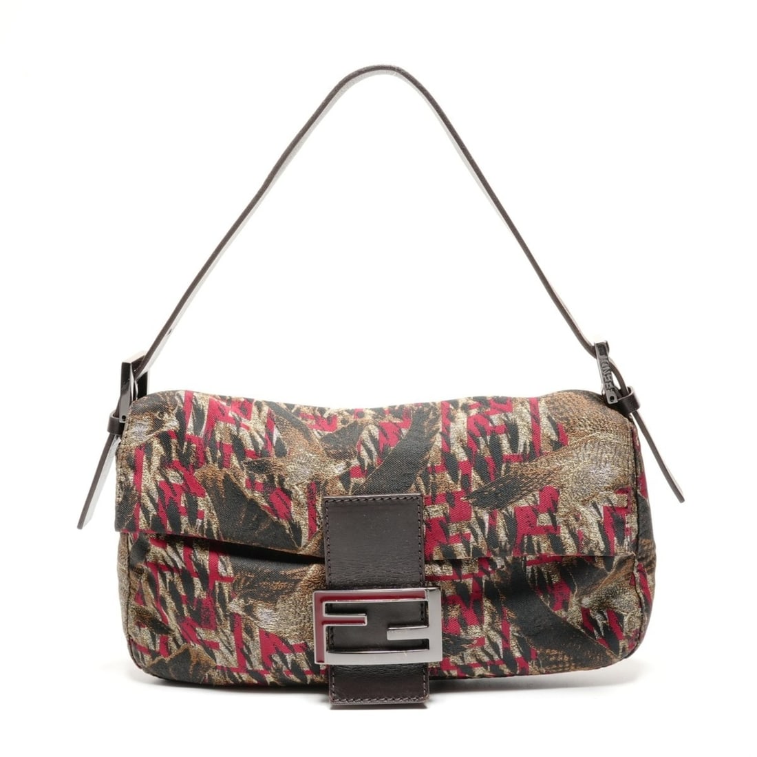 Fendi Zucca Mamma Bucket Shoulder Bag in Black with Bird Print and Nylon, WS26688: --- Catalog ---Category: SizeSize (HxWxD): 15cm x 26.5cm x 4cm / 5.9'' x 10.43'' x 1.57''Strap Length: 36cm - 48cm / 14.17'' - 18.89''Category: DesignType: Shoulder bagColor: BlackGender: WomenMateria