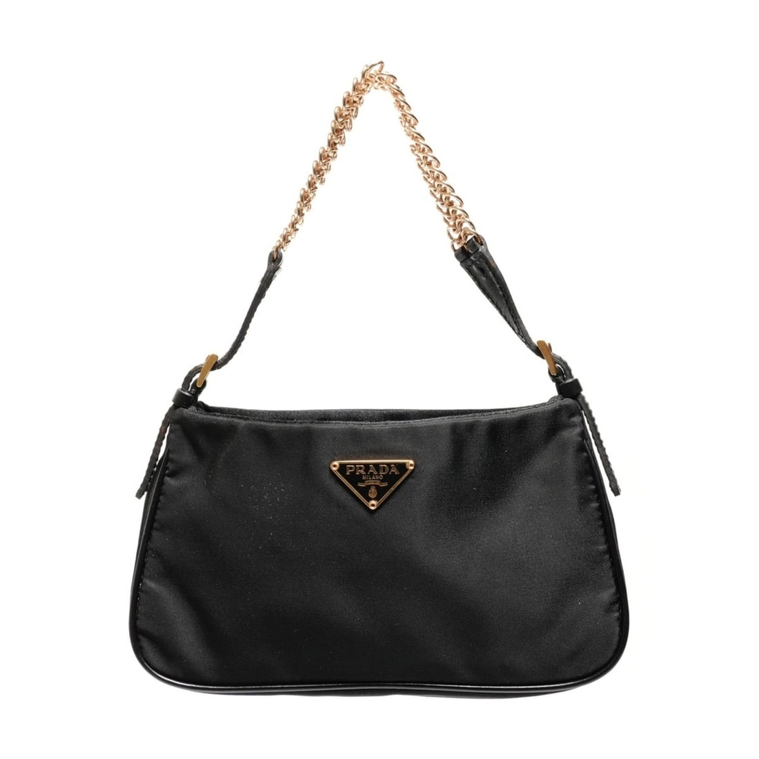 Prada Nylon Mini Chain Accessory Pouch One-Shoulder Shoulder Bag, Black, WS26697 (1 of 18)
