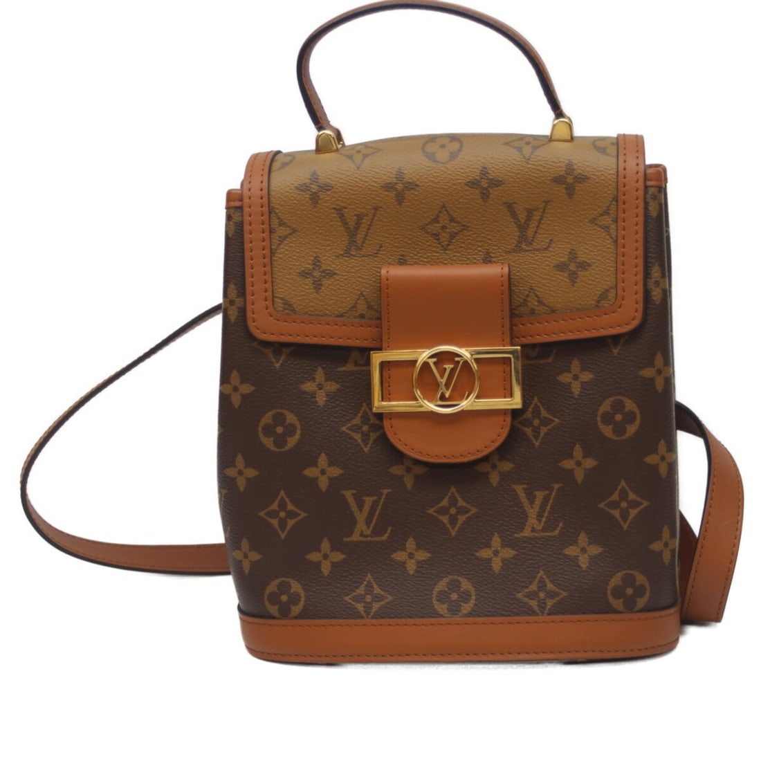 LOUIS VUITTON 2019 Monogram Reverse Dauphine Backpack M45142 Brown Women's: --- Catalog ---Category: SizeSize (HxWxD): 23cm x 20.5cm x 14cm / 9.05'' x 8.07'' x 5.51''Category: DesignType: BackpackColor: BrownGender: WomenMaterial: Monogram Reverse Category: GeneralBrand: Loui