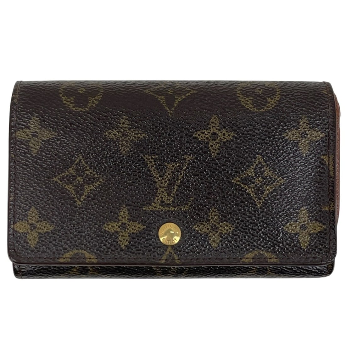 Louis Vuitton Porte-Monnaie Bi-fold Wallet with Billfold and Coin Purse, Monogram Brown, M61730, (1 of 9)