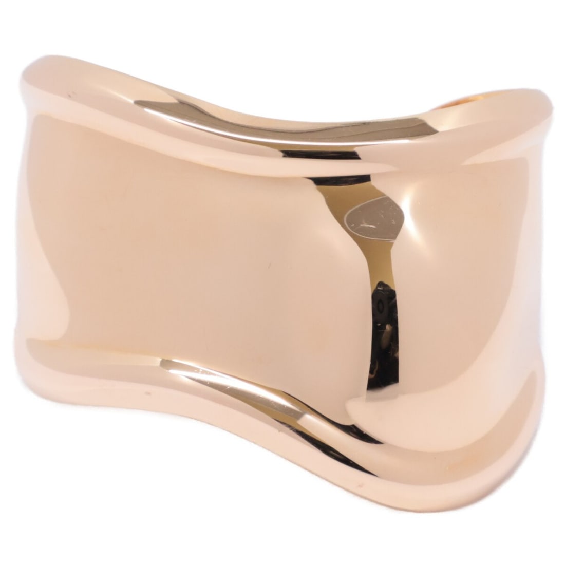 TIFFANY & Co. 750 Elsa Peretti Small Bone Cuff Bangle for Left Hand, Pink Gold, Women's: --- Catalog ---Category: SizeLength: 15cm / 5.9''Category: DesignType: BangleColor: Pink goldGender: WomenMaterial: Pink gold (18K)Category: GeneralBrand: Tiffany--- Item List ---Section: ConditionRan