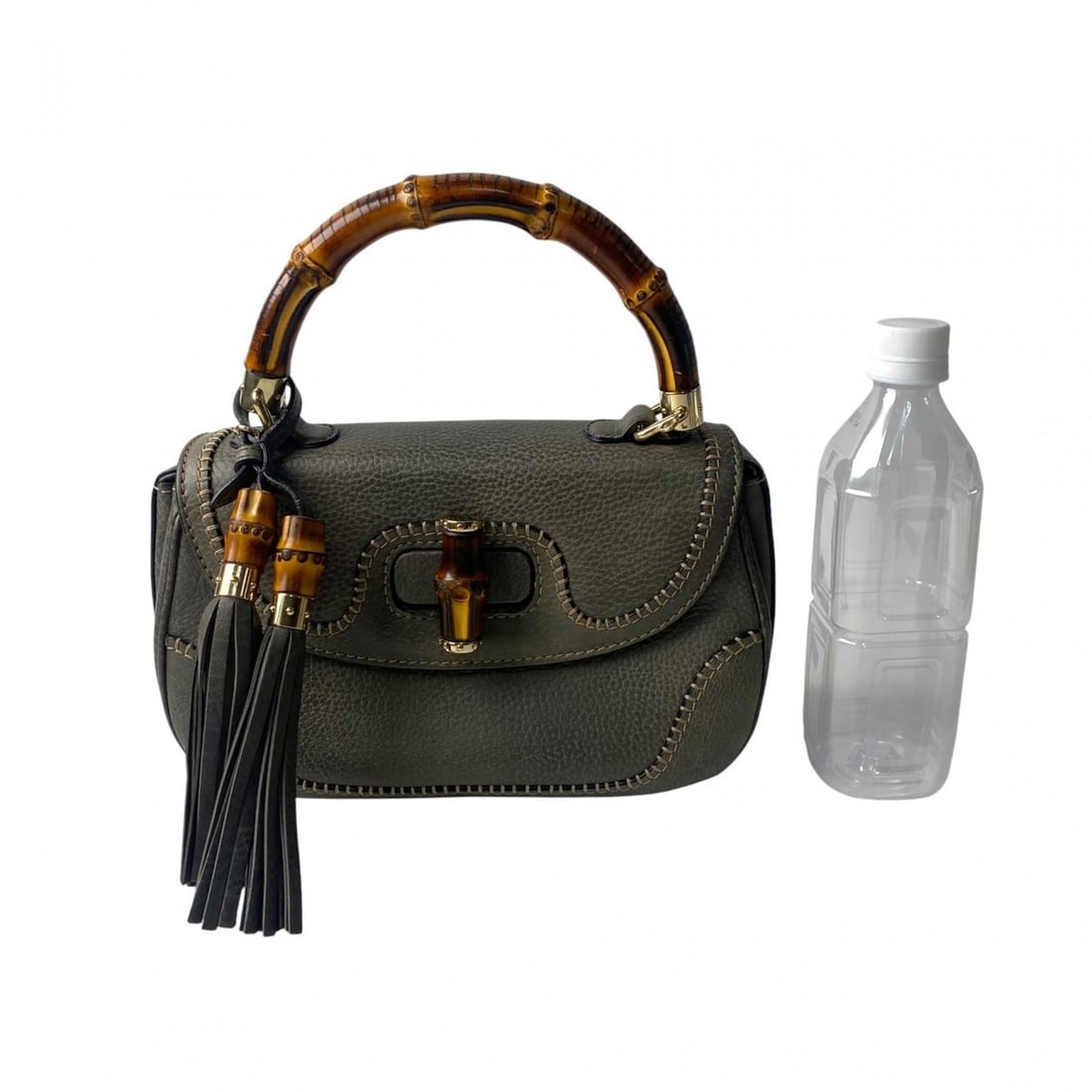 Celine Mini Partial Cabas Triomphe Handbag in White - 17