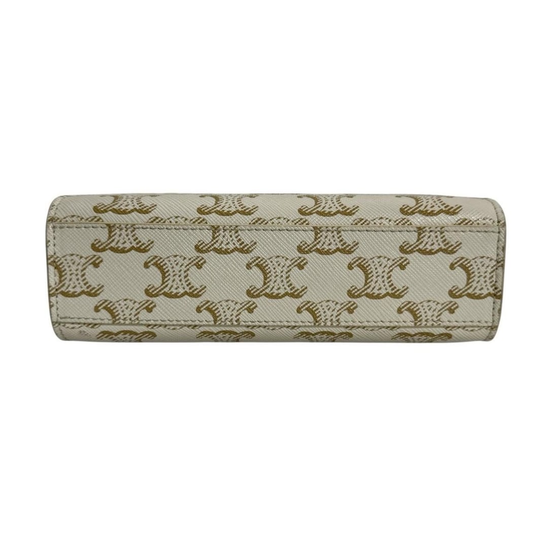 Celine Mini Partial Cabas Triomphe Handbag in White - 5