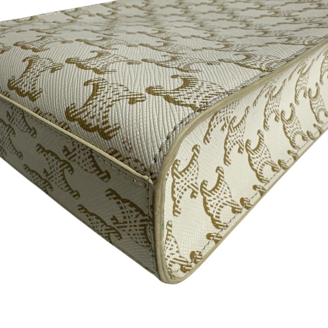 Celine Mini Partial Cabas Triomphe Handbag in White - 8