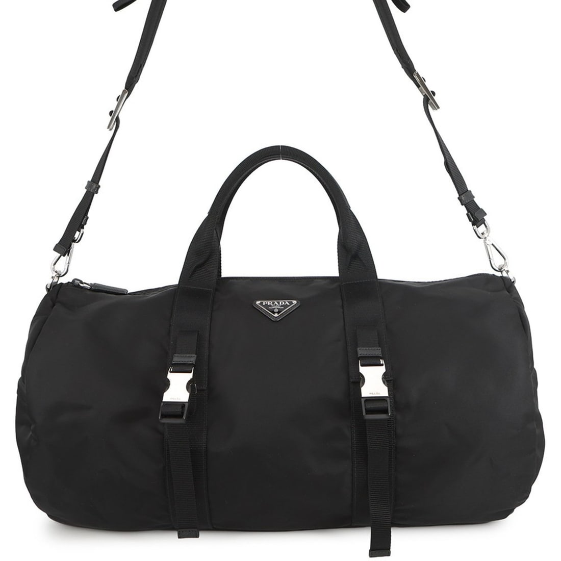 Prada Boston Bag, Nylon and Leather, 2VC015, Black, 2-Way Handbag for Men, PRADA: --- Catalog ---Category: SizeSize (HxWxD): 26cm x 48cm x 26cm / 10.23'' x 18.89'' x 10.23''Category: DesignType: Boston bag, HandbagColor: BlackGender: Men,WomenMaterial: Nylon , Leather Category: Gen