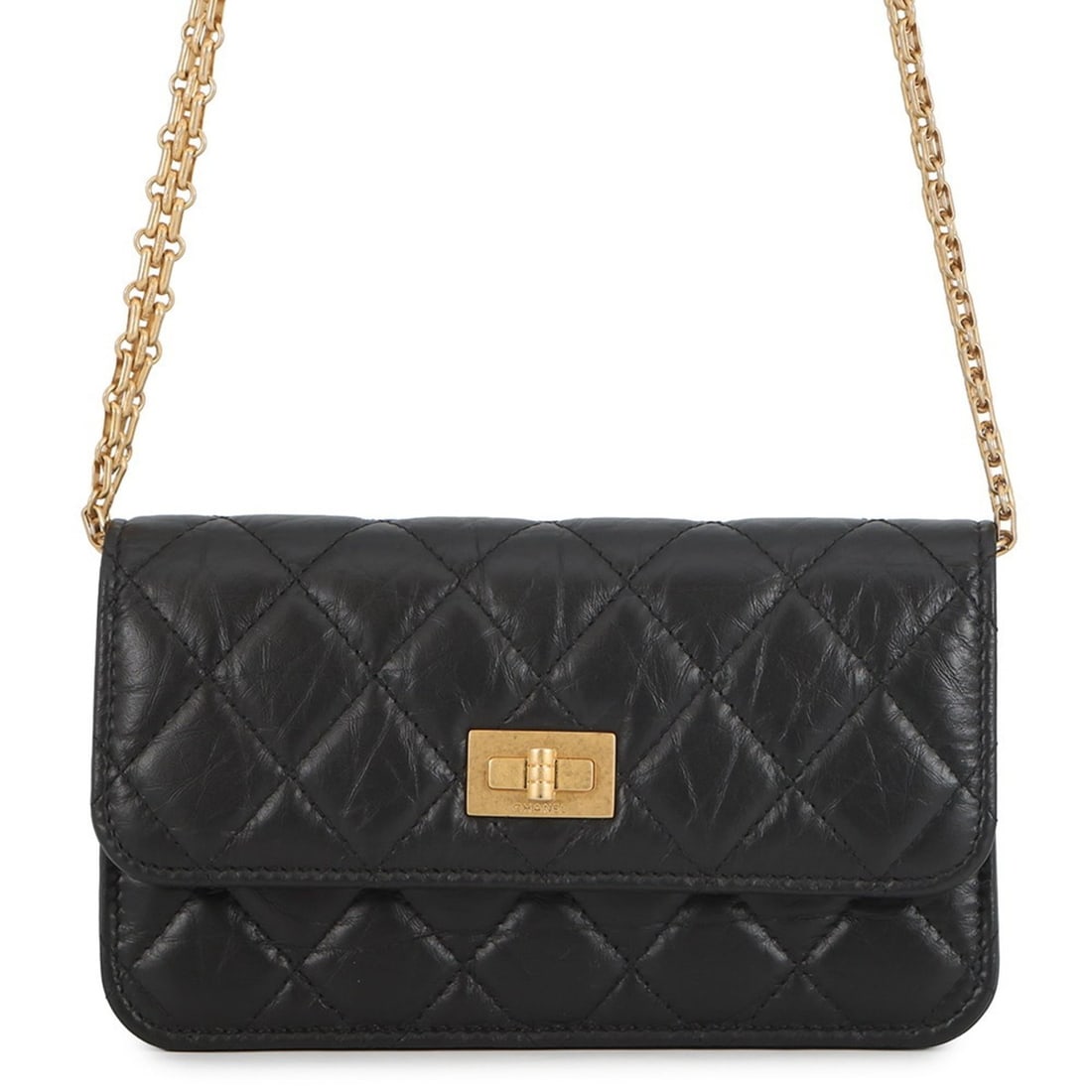 Chanel Chain Wallet Matelasse 2.55 Coco Mark Aged Calf Leather AP3169 CHANEL Black Women's WALLET: --- Catalog ---Category: SizeSize (HxWxD): 10cm x 17cm x 4cm / 3.93'' x 6.69'' x 1.57''Category: DesignType: Chain/Shoulder walletColor: BlackGender: WomenMaterial: Leather Leather/Fur Type: CalfskinC