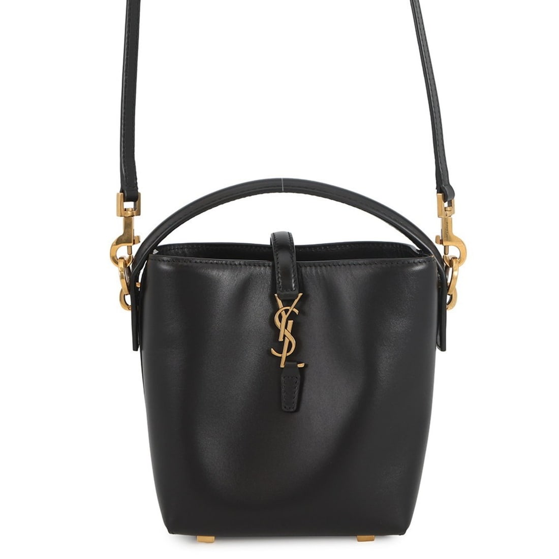 Yves Saint Laurent Saint Laurent Paris LE 37 Mini Bucket Bag in Leather (765870) - Black, 2-Way.: --- Catalog ---Category: SizeSize (HxWxD): 16cm x 13cm x 8cm / 6.29'' x 5.11'' x 3.14''Category: DesignType: HandbagColor: BlackGender: WomenMaterial: Leather Category: GeneralMPN: 765870Brand: Yves S