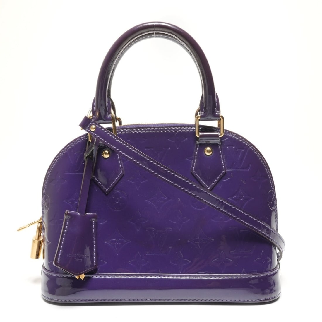 Louis Vuitton 2016 Alma BB Handbag, Purple, WS27213: --- Catalog ---Category: SizeSize (HxWxD): 17cm x 24cm x 11.5cm / 6.69'' x 9.44'' x 4.52''Category: DesignType: HandbagColor: PurpleGender: WomenCategory: GeneralBrand: Louis VuittonCountry of Origin: