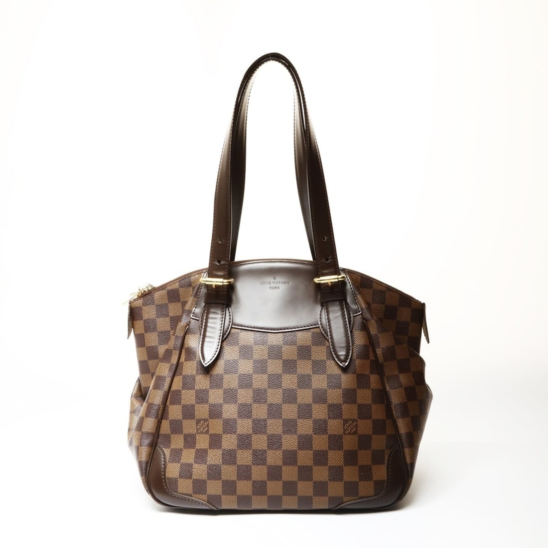 Louis Vuitton Verona N41118 Ebene Damier Shoulder Bag, Brown, 2010, WS27520: --- Catalog ---Category: SizeSize (HxWxD): 28.5cm x 38cm x 17.5cm / 11.22'' x 14.96'' x 6.88''Category: DesignType: Shoulder bagColor: BrownGender: WomenCategory: GeneralBrand: Louis VuittonCountry of