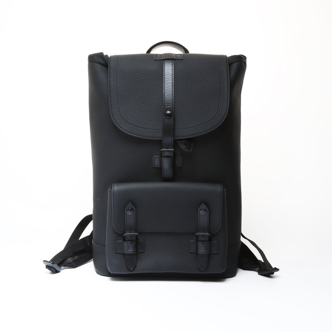 Louis Vuitton Christopher Slim Backpack in Taurillon, Black (WS26623): --- Catalog ---Category: SizeSize (HxWxD): 42cm x 30cm x 12cm / 16.53'' x 11.81'' x 4.72''Category: DesignType: BackpackColor: BlackGender: WomenCategory: GeneralBrand: Louis VuittonCountry of Origin: