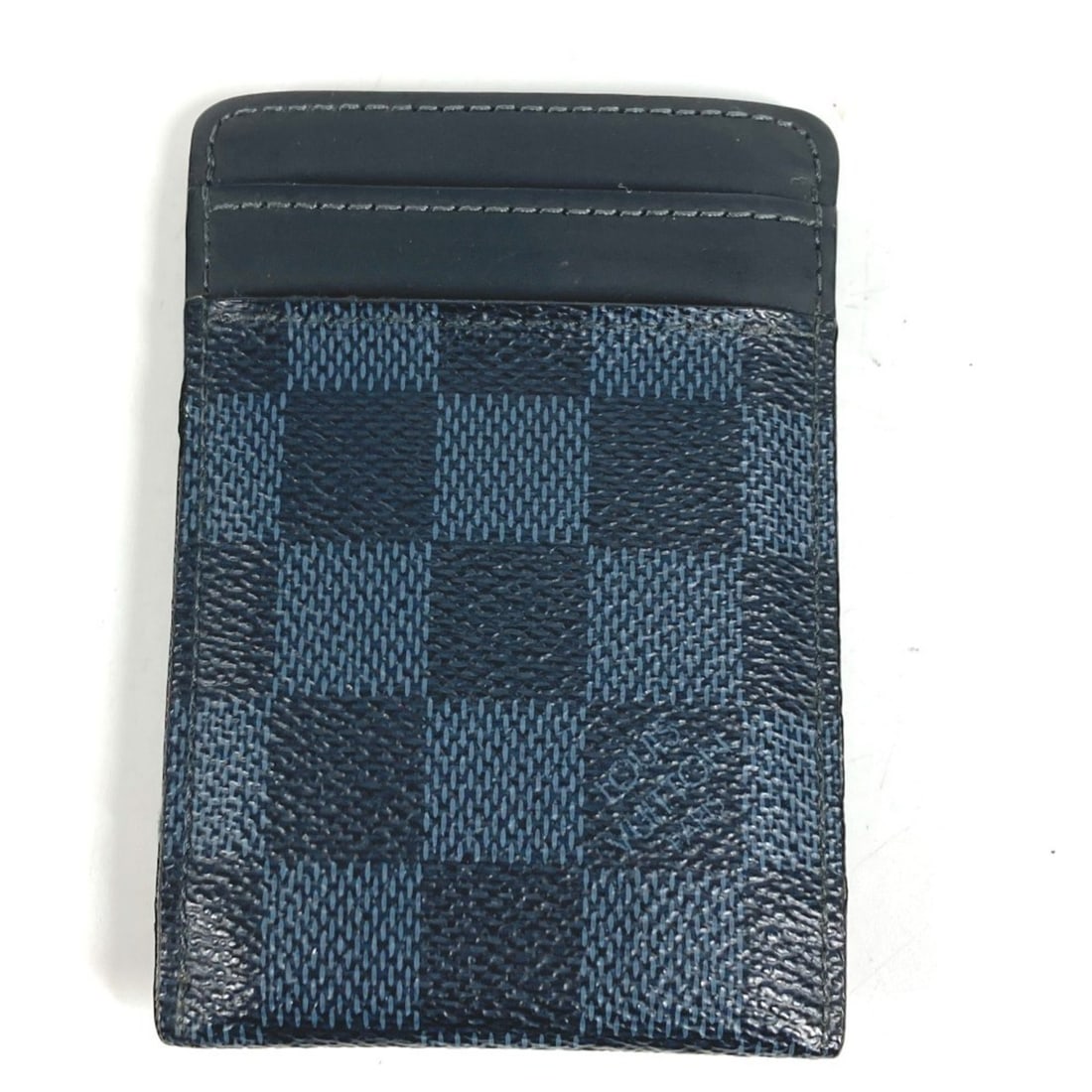 LOUIS VUITTON N63217 Damier Cobalt Porte Carte Pens Business Card Holder/Pass Case with Money Clip,: --- Catalog ---Category: DesignType: Card caseColor: NavyGender: Men,WomenMaterial: Damier Canvas Category: GeneralMPN: N63217Brand: Louis VuittonCategory: Physical PropertiesSize (HxWxD): 10.5cm x 7c