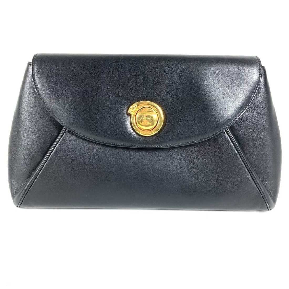 CARTIER Panthère logo bag, pouch, clutch leather, men's and women's, navy: --- Catalog ---Category: SizeSize (HxWxD): 16.5cm x 23.5cm / 6.49'' x 9.25''Category: DesignType: Clutch bag, PouchColor: NavyGender: Men,WomenMaterial: Leather Category: GeneralBrand: Cartier--- Item