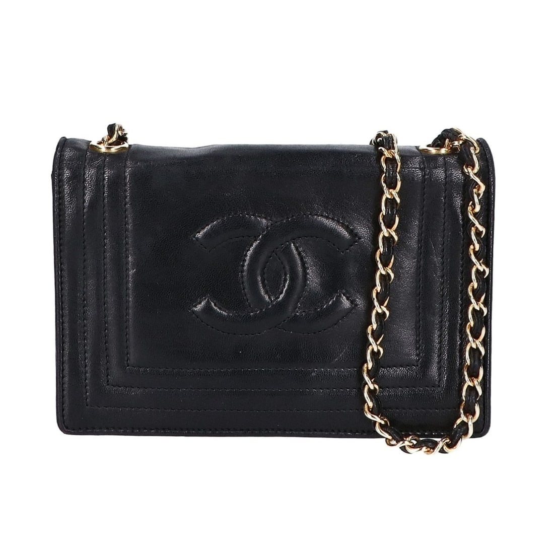 CHANEL Chanel No. 3 Lambskin Coco Mark Push Lock Chain Shoulder Bag Black GD Hardware Women's: --- Catalog ---Category: SizeSize (HxWxD): 13.5cm x 20cm x 6cm / 5.31'' x 7.87'' x 2.36''Category: DesignType: Shoulder bagColor: BlackGender: WomenMaterial: Leather Hardware Color: GoldLeather/Fur Ty