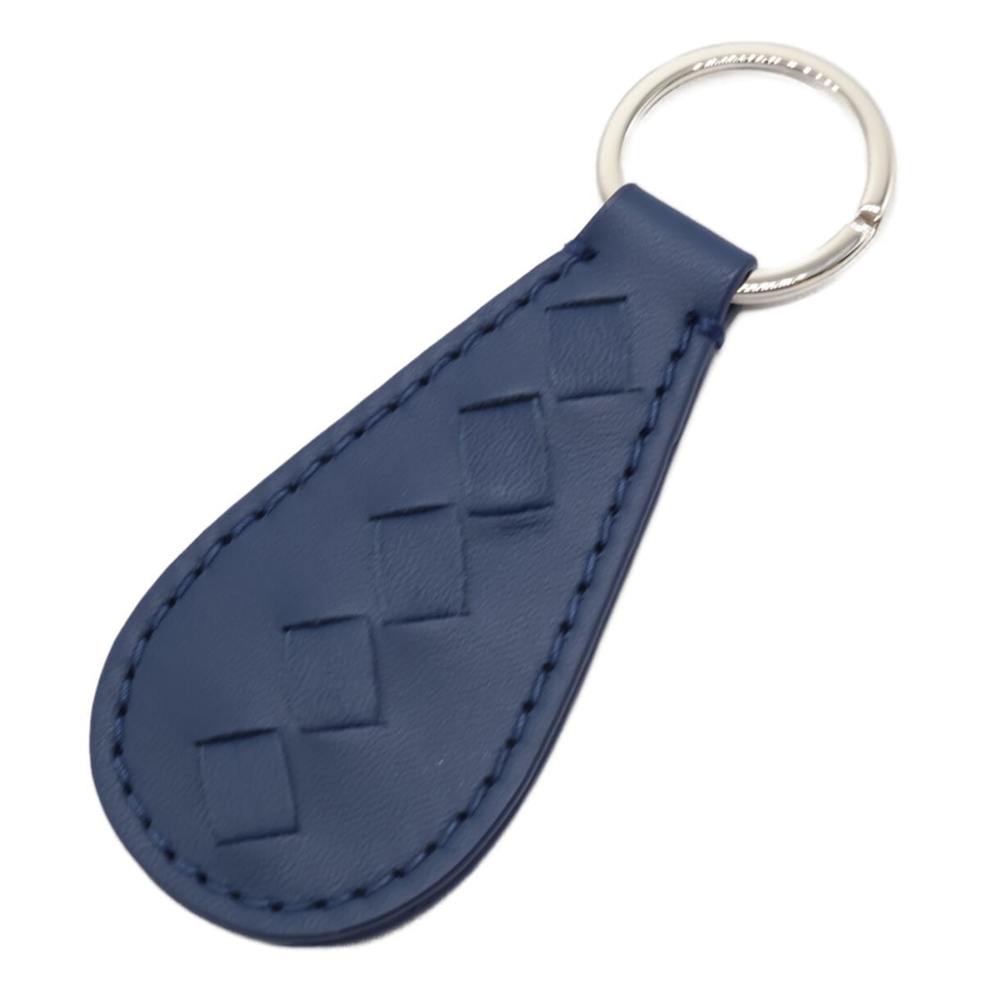 BOTTEGA VENETA Intrecciato Key Ring, Navy, Women's: --- Catalog ---Category: DesignType: KeyringColor: NavyGender: WomenMaterial: LeatherCategory: GeneralBrand: Bottega Veneta--- Item List ---Section: ConditionRanking: Rank A Used - A few traces of usa