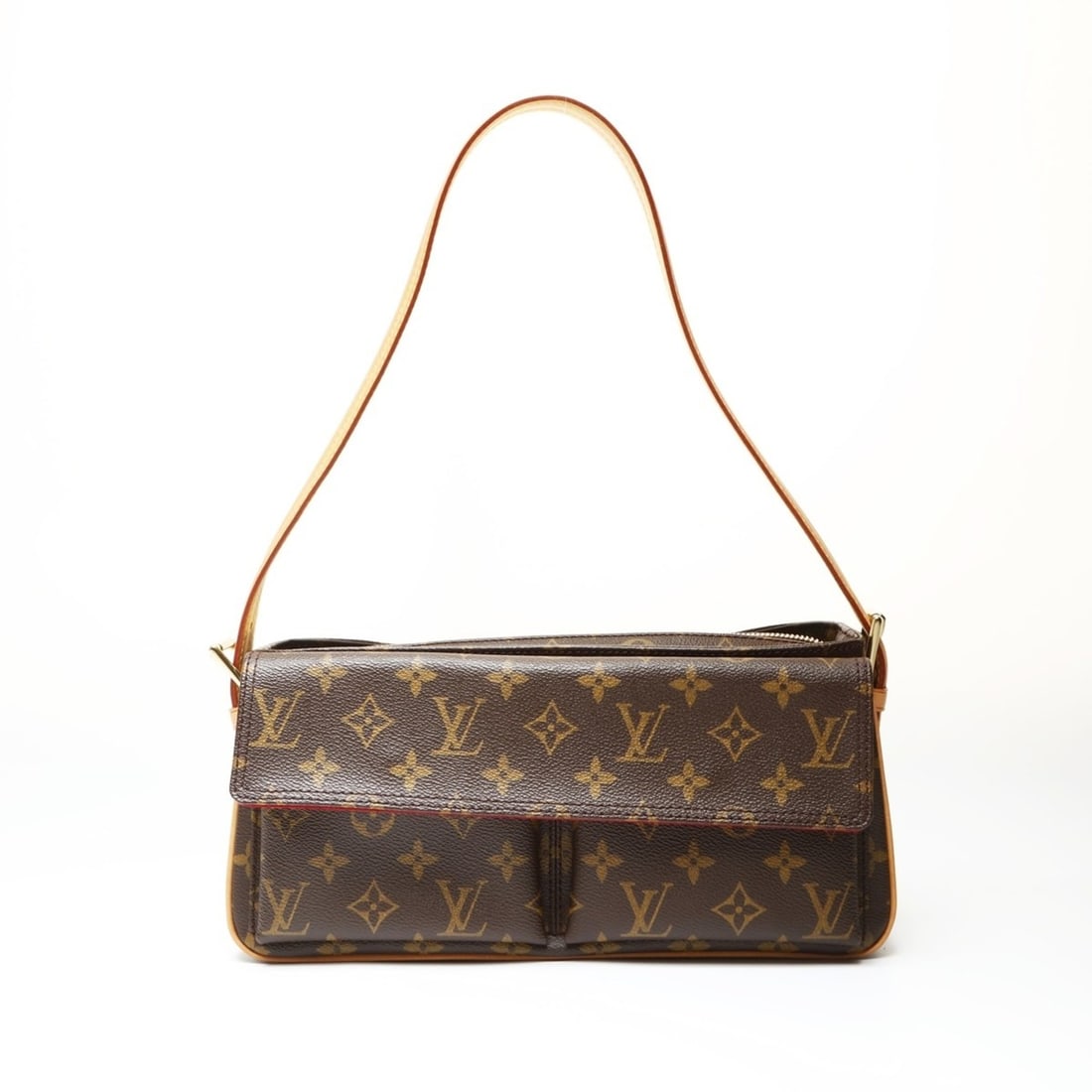 Louis Vuitton 2003 Monogram Viva Cite MM Shoulder Bag, Brown, WS27531: --- Catalog ---Category: SizeSize (HxWxD): 14cm x 30cm x 8.5cm / 5.51'' x 11.81'' x 3.34''Category: DesignType: Shoulder bagColor: Brown, MonogramGender: WomenMaterial: Monogram Category: GeneralBrand