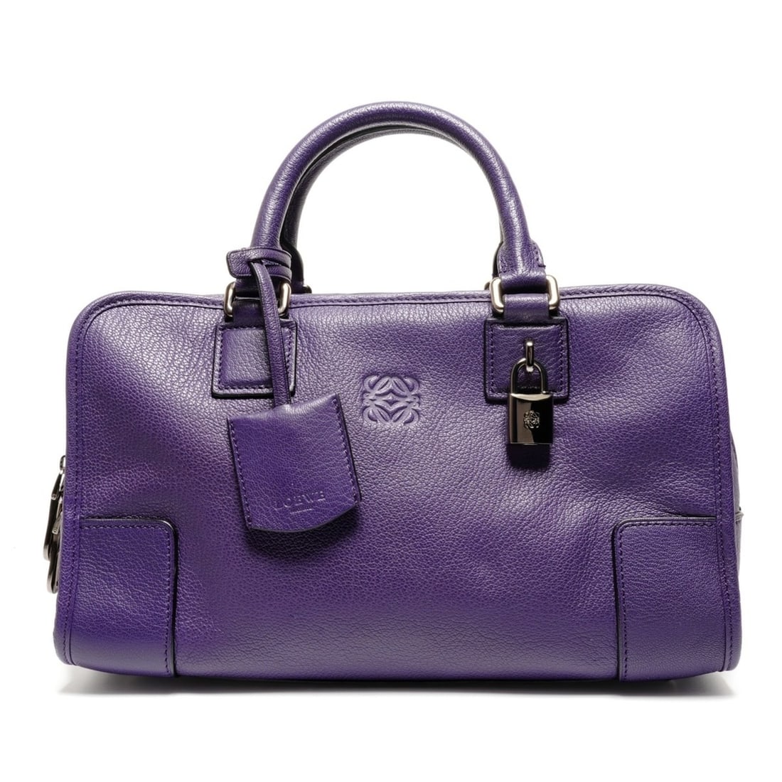 LOEWE Leather Anagram Amazona 28 Handbag, Purple, WS26776 (1 of 13)