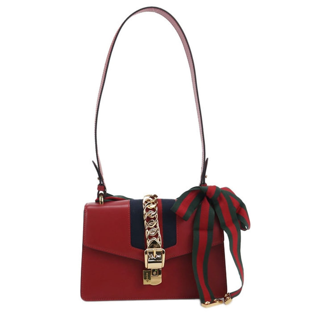 GUCCI Sylvie Shoulder Bag 421882 Women's Red: --- Catalog ---Category: SizeSize (HxWxD): 16cm x 24cm x 8cm / 6.29'' x 9.44'' x 3.14''Category: DesignType: Shoulder bagColor: Red colorGender: WomenMaterial: Leather Inner Pocket: Zipper pocket 1, O