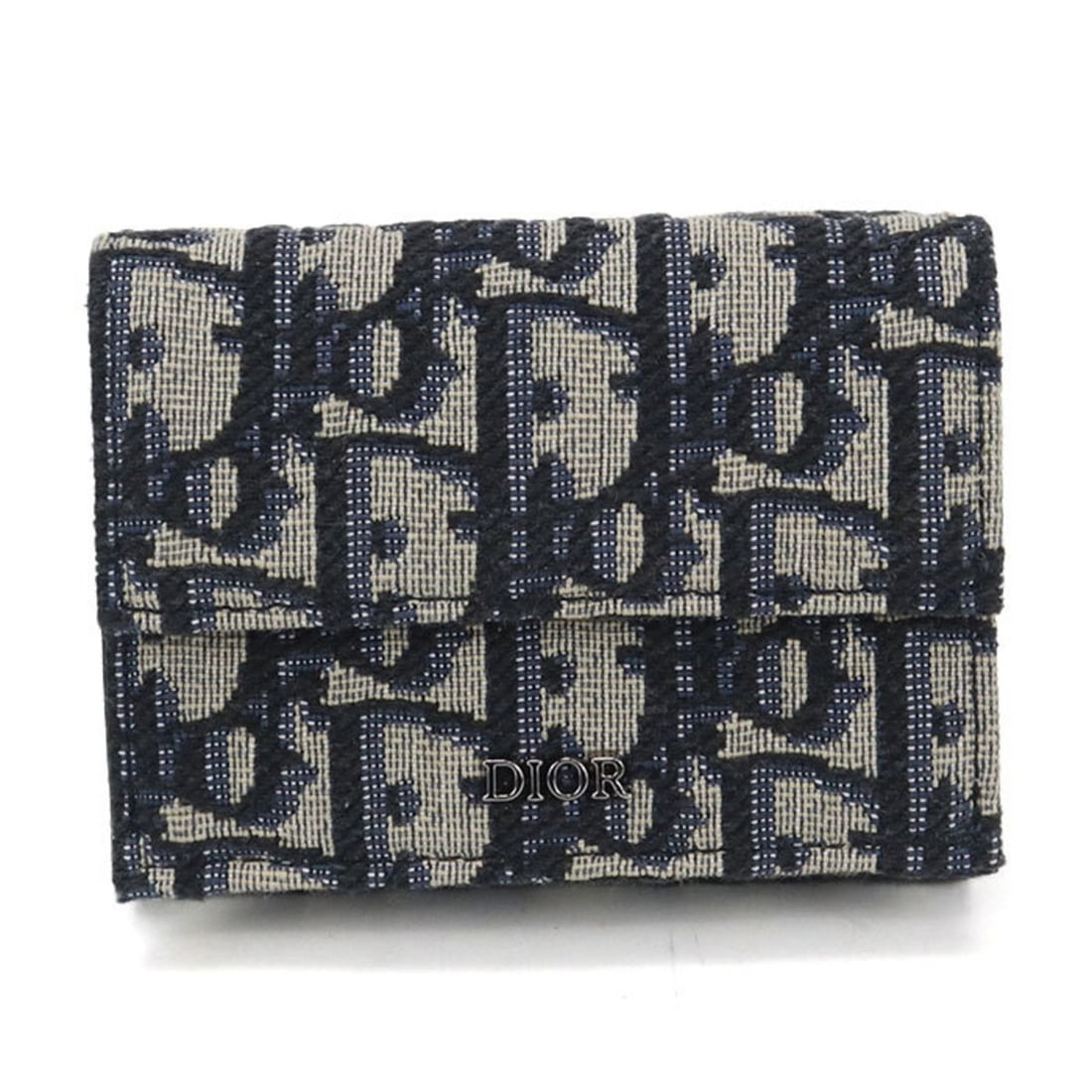Christian Dior DIOR Dior Tri-fold Compact Wallet Oblique Women's Navy: --- Catalog ---Category: SizeSize (HxWxD): 7cm x 9cm x 3cm / 2.75'' x 3.54'' x 1.18''Category: DesignType: Long bill wallet (tri-fold)Color: NavyGender: WomenMaterial: Jacquard Inner Pocket: Bill slot
