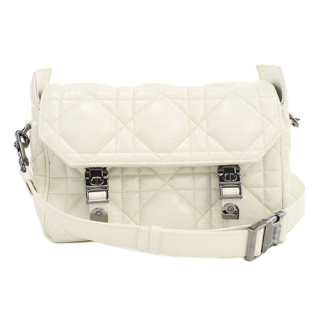 Christian Dior DIOR Cannage Shoulder Bag, Women's, White: --- Catalog ---Category: SizeSize (HxWxD): 18cm x 22cm x 8cm / 7.08'' x 8.66'' x 3.14''Category: DesignType: Shoulder bagColor: WhiteGender: WomenMaterial: Leather Inner Pocket: Zipper pocket 1, Open
