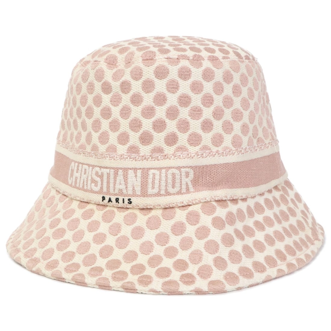 Christian Dior 05DDO923I156 Logo Polka Dot Cotton Hat, Size 58, Pink, Women's: --- Catalog ---Category: DesignType: Bucket hatColor: PinkGender: WomenMaterial: Cotton Category: GeneralBrand: Christian DiorCategory: MeasurementsCircumference: 56cm / 22.04''--- Item List ---Sectio
