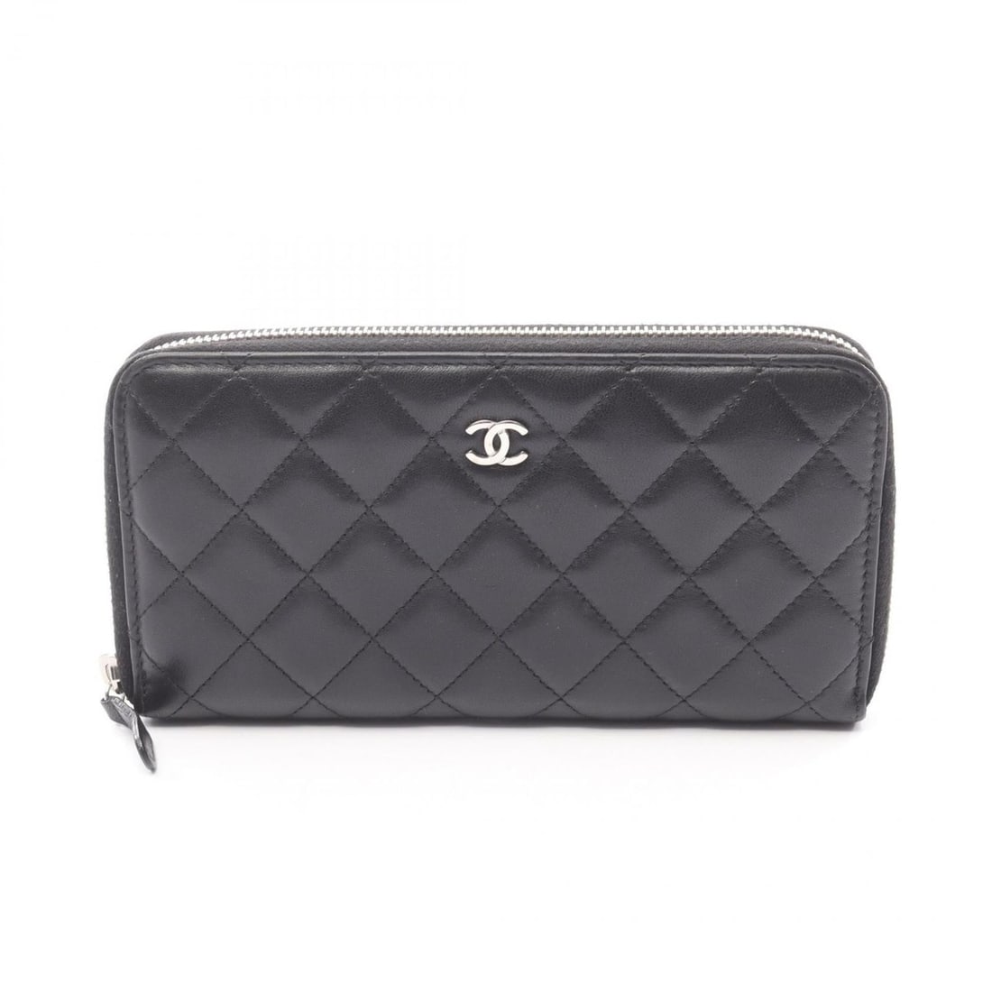 CHANEL Matelasse Round Long Wallet, Lambskin Leather, Women's, Black: --- Catalog ---Category: SizeSize (HxWxD): 10cm x 19cm x 2cm / 3.93'' x 7.48'' x 0.78''Category: DesignType: Long wallet (bi-fold)Color: BlackGender: WomenMaterial: Leather Leather/Fur Type: LambskinC