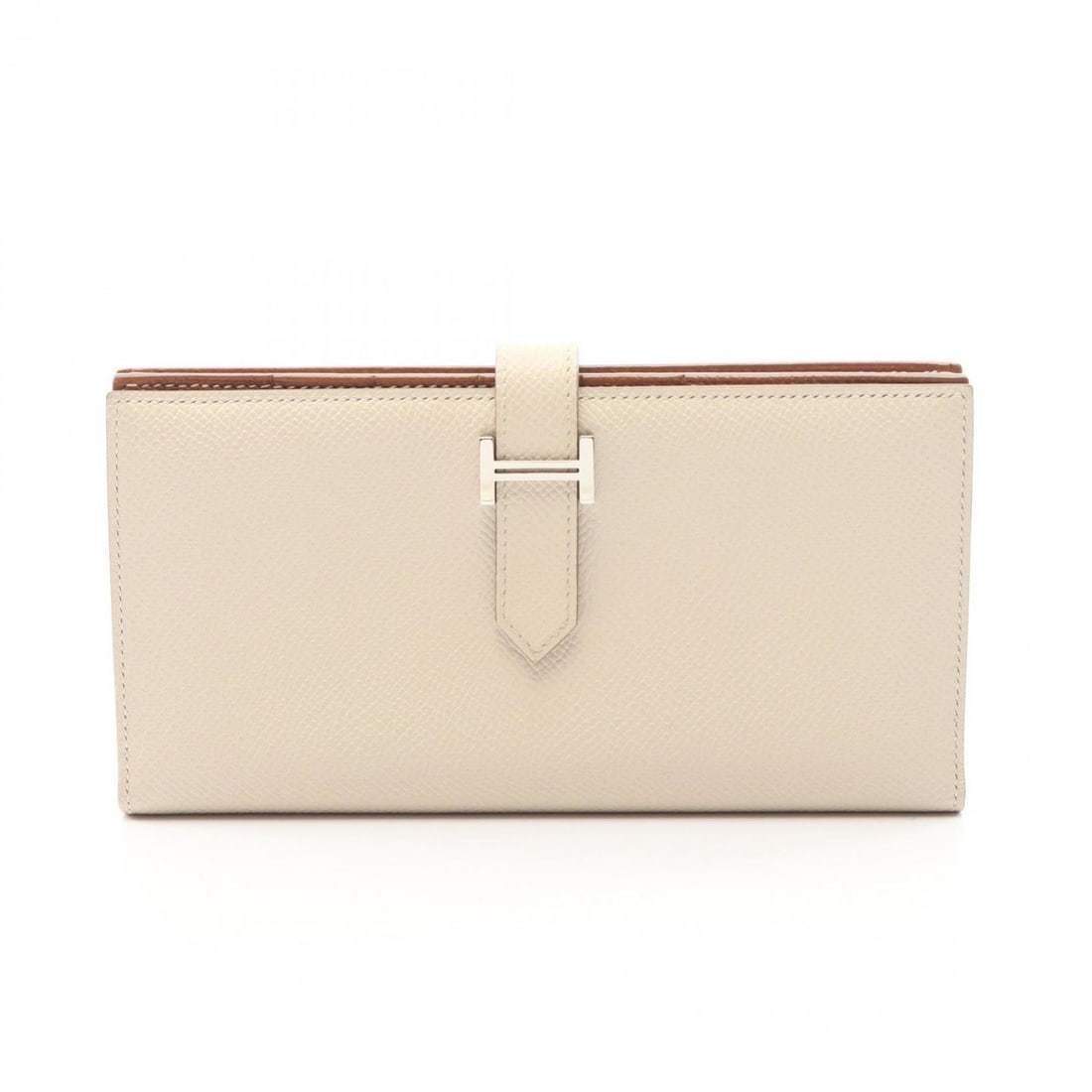 Hermes Hermès Bearn Soufflet Verso Bifold Long Wallet, Leather Epsom Leather, Ivory and Gold, (1 of 16)