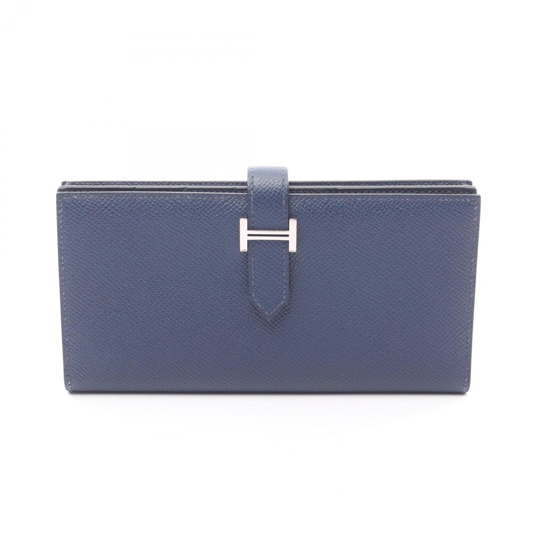 Hermes Hermès Bearn Soufflet Bi-fold Long Wallet, Leather Epsom Leather, Women's, Blue, 039785CK (1 of 20)