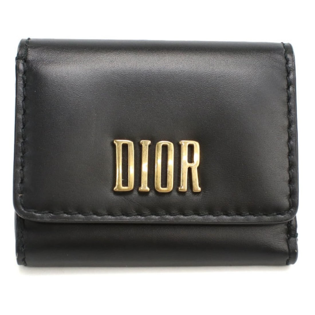 Christian Dior DIOR Dior Tri-fold Wallet Women's Black: --- Catalog ---Category: SizeSize (HxWxD): 8cm x 10cm x 2.5cm / 3.14'' x 3.93'' x 0.98''Category: DesignType: Wallet (tri-fold)Color: BlackGender: WomenMaterial: Leather Leather/Fur Type: CalfskinCate