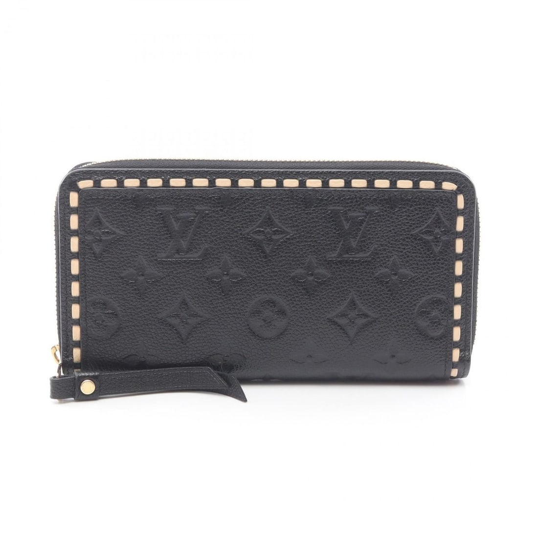 Louis Vuitton Monogram Empreinte Zippy Wallet, Round Long Leather, Women's, Black/Ivory, M64805: --- Catalog ---Category: SizeSize (HxWxD): 10cm x 19.5cm x 2cm / 3.93'' x 7.67'' x 0.78''Category: DesignType: Long wallet (bi-fold)Color: Black, Ivory, NoirGender: WomenMaterial: Monogram Empreinte C