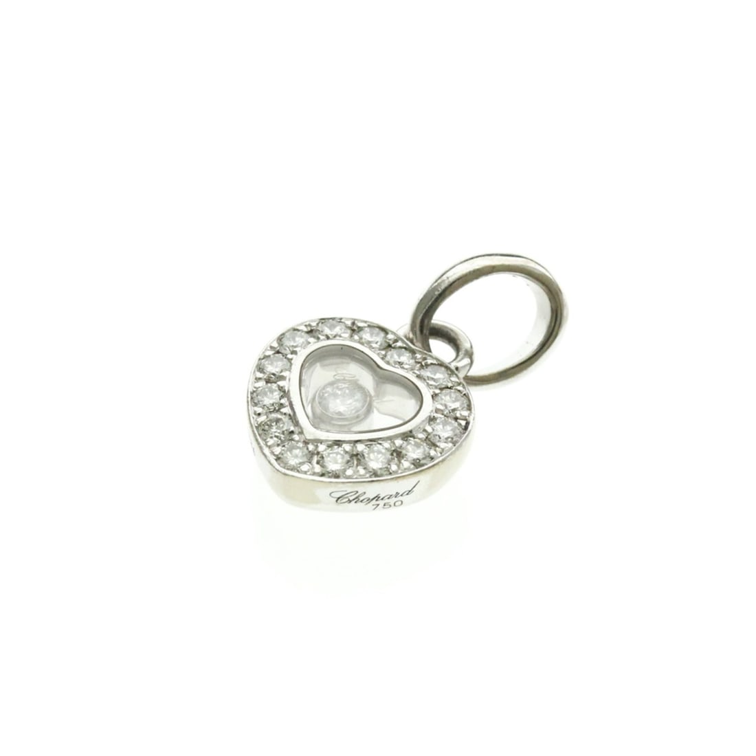 Chopard Happy Diamond Top 79/1084 White Gold (18K) Diamond Men,Women Fashion Pendant Necklace: --- Catalog ---Category: SizeWeight: 3g / 0.1oz.Pendant Size: 9.5mm x 10.3mm / 0.37'' x 0.4''Category: DesignColor: SilverMetal: White GoldStone: DiamondStyle: FashionGender: Men,WomenMaterial: White