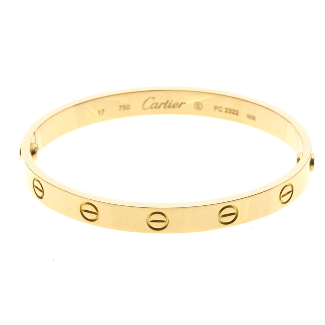 Cartier Love Bracelet B6016217 Pink Gold (18K) No Stone Charm Bracelet Pink Gold: --- Catalog ---Category: SizeSize: 17Width: 6.3cm / 2.48''Weight: 31.1g / 1.09oz.Category: DesignType: Charm braceletColor: Pink goldMetal: GoldStone: No StoneStyle: FashionGender: Men,WomenMaterial: