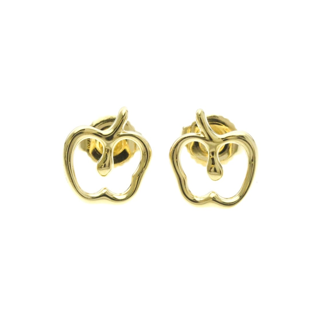 Tiffany Apple No Stone Yellow Gold (18K) Stud Earrings Gold: --- Catalog ---Category: SizeWeight: 2.3g / 0.08oz.Size (HxWxD): 11.20mm x 9.50mm / 0.44'' x 0.37''Category: DesignType: Stud earringsColor: GoldMetal: GoldStone: No StoneStyle: FashionGender: Men,Wom