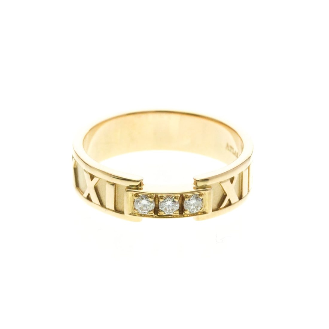 Tiffany Atlas 3P Diamond Ring Pink Gold (18K) Fashion Diamond Band Ring Pink Gold: --- Catalog ---Category: SizeWidth: 5.3mm / 0.21''Weight: 5.3g / 0.18oz.JP Size: 15US Size: 7-7.5Category: DesignType: Band ringColor: Pink goldMetal: GoldStone: DiamondStyle: FashionGender: Men,Women