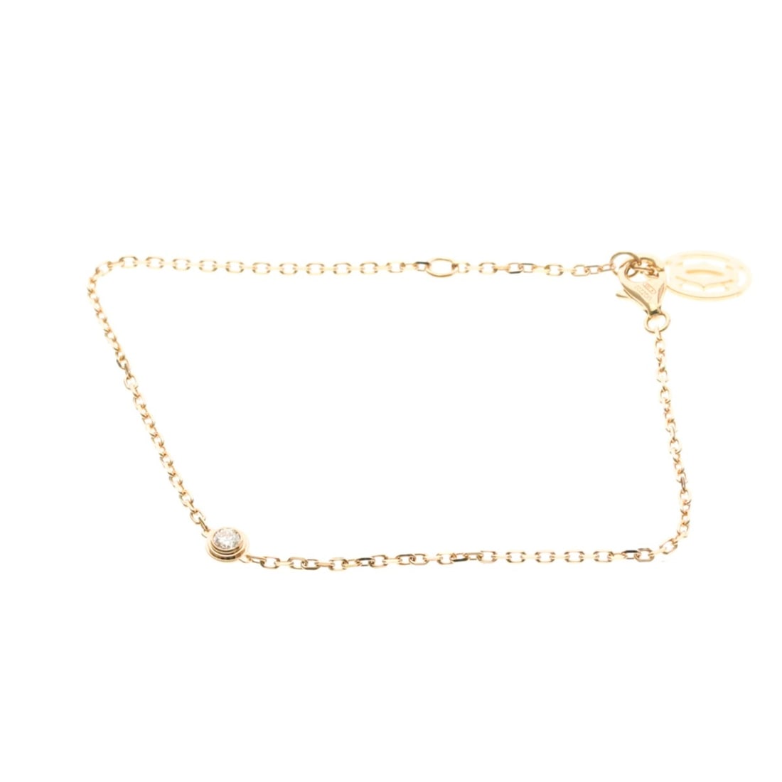 Cartier D'Amour Bracelet XS Pink Gold (18K) Diamond Charm Bracelet Pink Gold: --- Catalog ---Category: SizeLength: 15.5cm - 17.5cm / 6.1'' - 6.88''Weight: 2.1g / 0.07oz.Stone Size (HxW): 4.5mm x 4.5mm / 0.17'' x 0.17''Category: DesignType: Charm braceletColor: Pink goldMetal: G