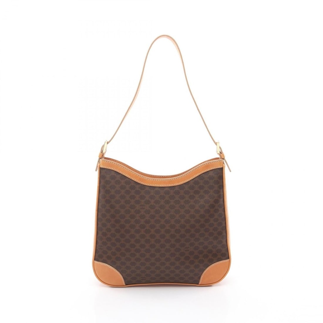 Celine Macadam Shoulder Bag, Handbag, Coated Canvas and Leather, Women's, Brown (1 of 17)